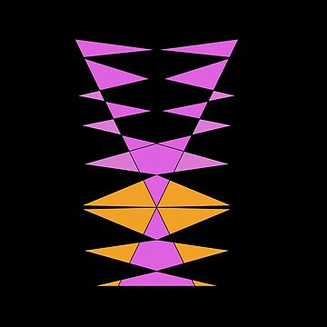 Artwork thumbnail, Purple Orange Easy Geometric Designs Repeating Geometric Pattern by Geo Artwork