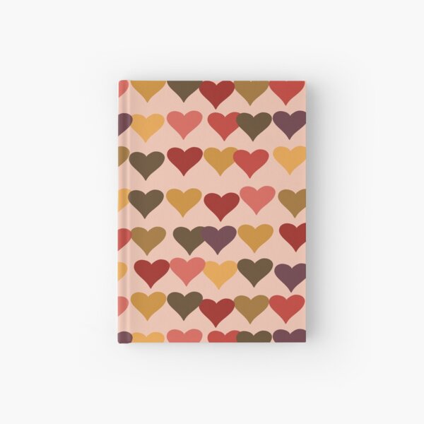 Colourful Heart Print GReeting Card Hardcover Journal