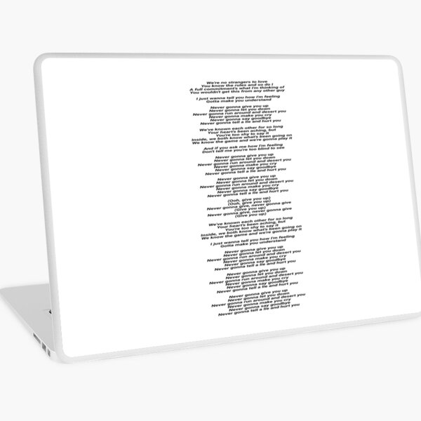 Rick Roll (Never Gonna Give You Up) Lyrics Greeting Card for Sale by  KnownNowhere