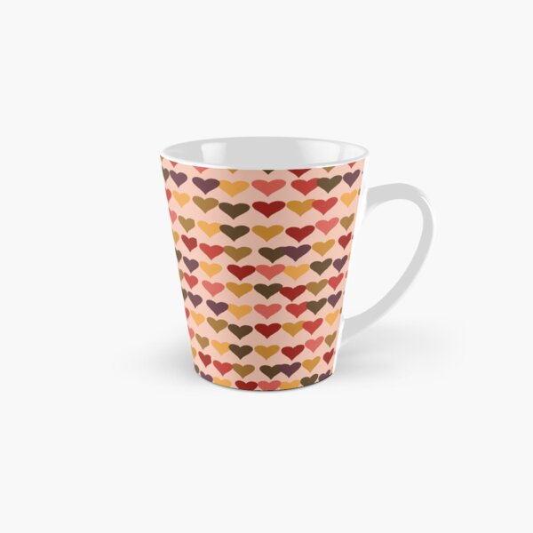 Colourful Heart Print GReeting Card Tall Mug