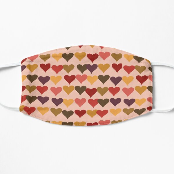 Colourful Heart Print GReeting Card Flat Mask