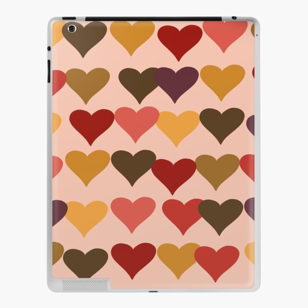 Colourful Heart Print GReeting Card iPad Skin
