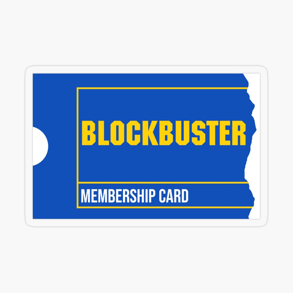 Blockbuster Membership, Meme, Credit Card Sticker