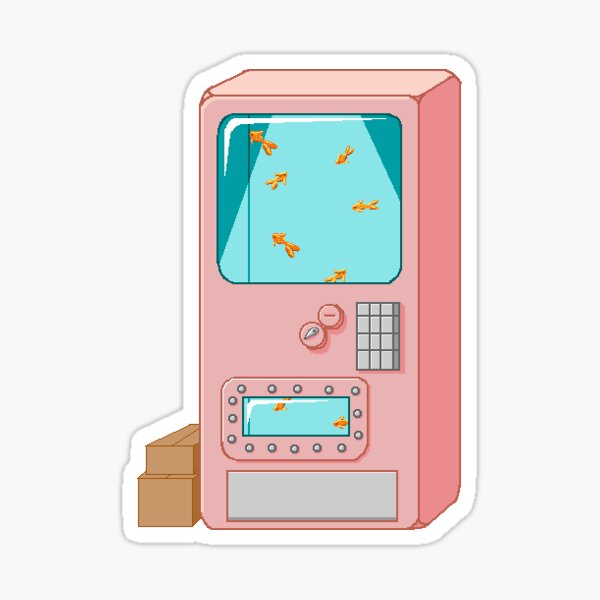 Goldfish Vending Machine Sticker