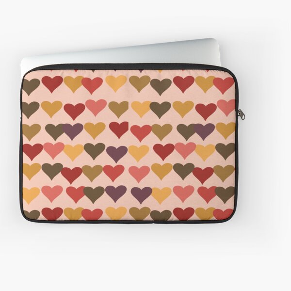 Colourful Heart Print GReeting Card Laptop Sleeve