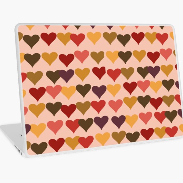 Colourful Heart Print GReeting Card Laptop Skin