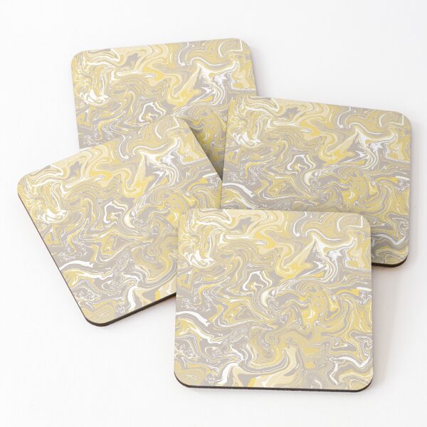 Item preview, Mustard Yellow Liquify Pattern designed and sold by ArtandPatterns1.