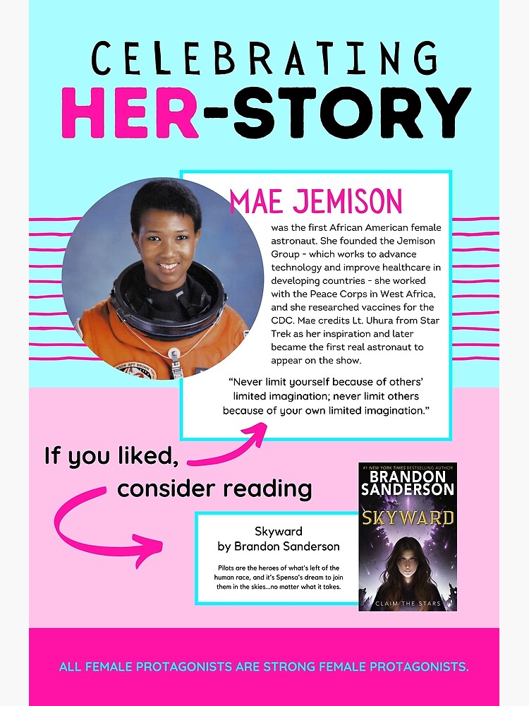 Project Her Story Poster Mae Jemison Photographic Print By