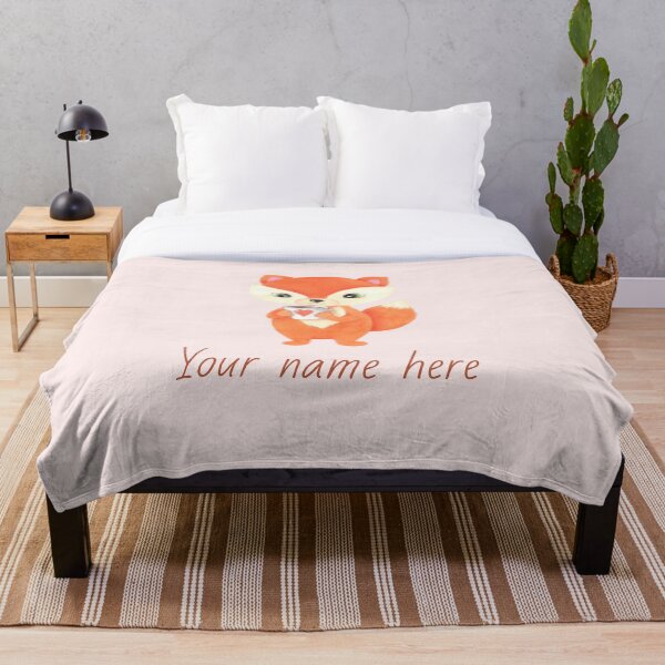 Item preview, 'Add your own name'  Orange Fox designed and sold by BellaNora.
