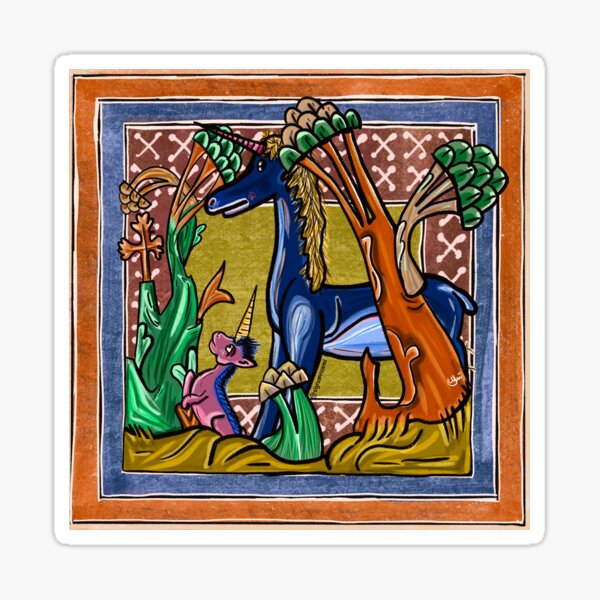 Vista previa del artículo con la obra «Unicornio», diseñado y vendido por SignumNoemiArt.
