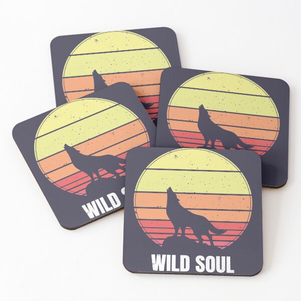 Item preview, Wolf Vintage Sunset Retro - Wild Soul designed and sold by faudeltn.