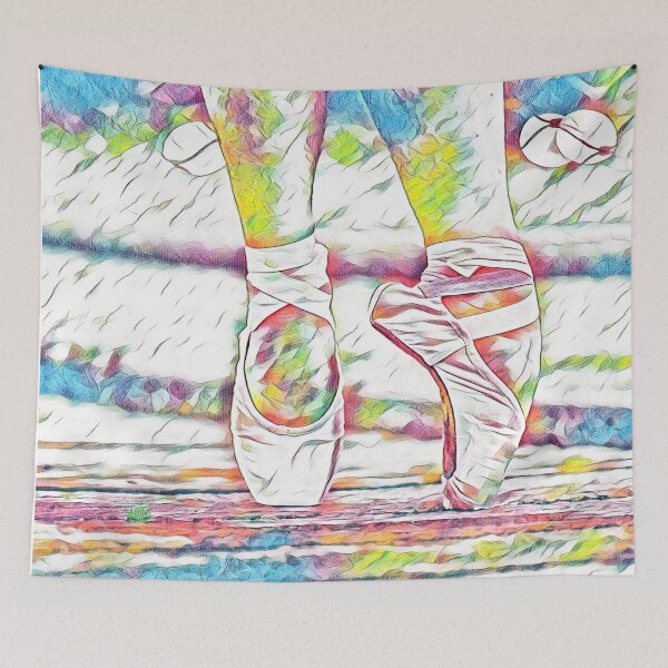 Item preview, GALATHI Ballerina on her Toes Pink - Ballet designed and sold by Galathi Designs.