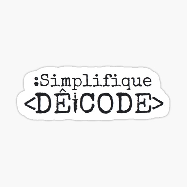 Simplifique Dê Code - White Sticker