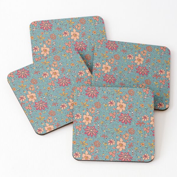 Item preview, Blossom Burst Blue - Hand Drawn Floral Pattern designed and sold by DeAnne Bedier.