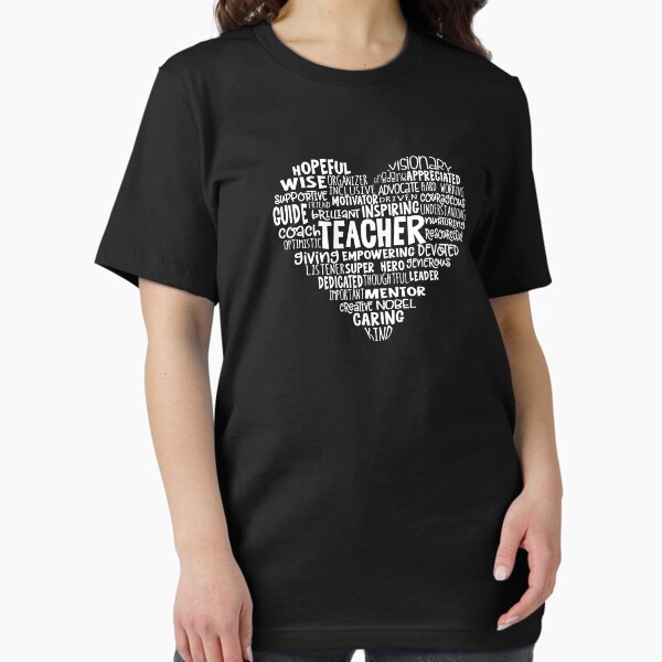 Item preview,  TEACHER Word Cloud Heart in White Text designed and sold by jitterfly.
