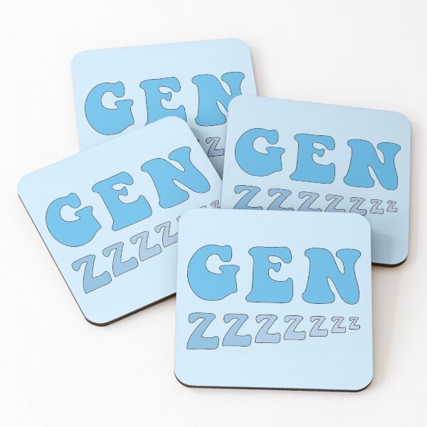 Item preview, Sleepy Gen Z Blue designed and sold by Gold Star Creative.