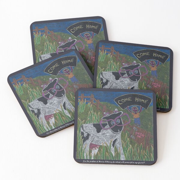 Item preview, Bovine Illiteracy - Can it be solved with glasses? designed and sold by MagickMama.