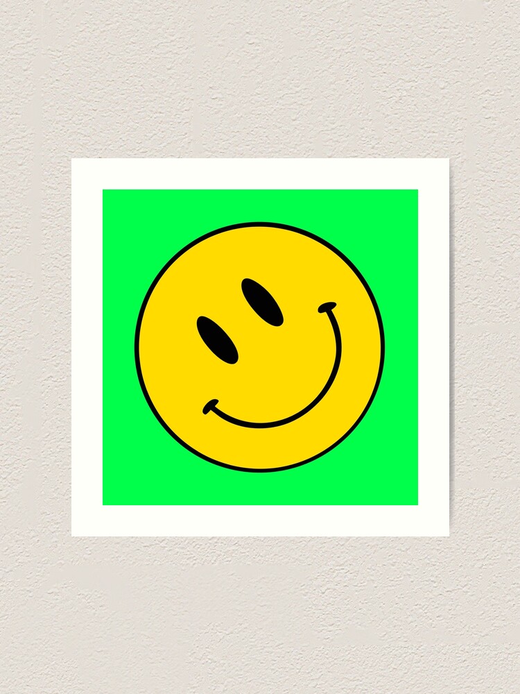 Happy Happy Smile Smile Tilted | Happy Face | Green |