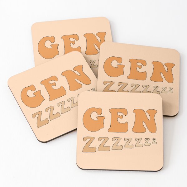 Item preview, Sleepy Gen Z Orange designed and sold by Gold Star Creative.