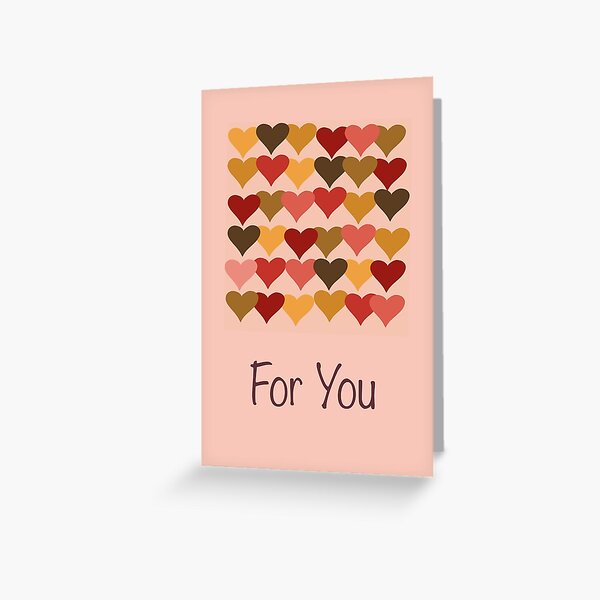 Colourful Heart Print GReeting Card Greeting Card