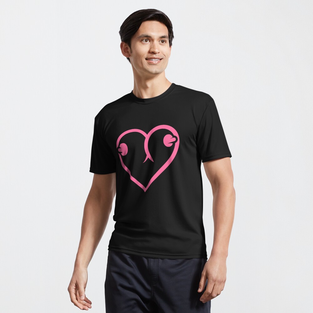 Heart Boobs Shirt - Valentine's Day Graphic Tee, Trendy Cute Pink, Pink / 2XL
