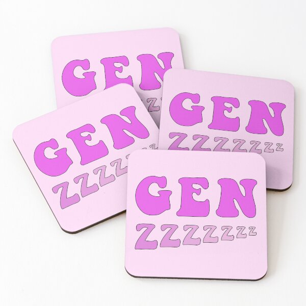 Item preview, Sleepy Gen Z Pink designed and sold by Gold Star Creative.