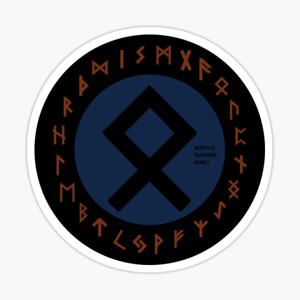 Item preview, Blue Othala Futhark Rune Symbol designed and sold by Depic Spirit.