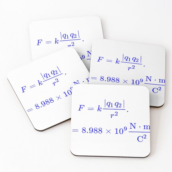 Coulomb's Law Coasters (Set of 4)