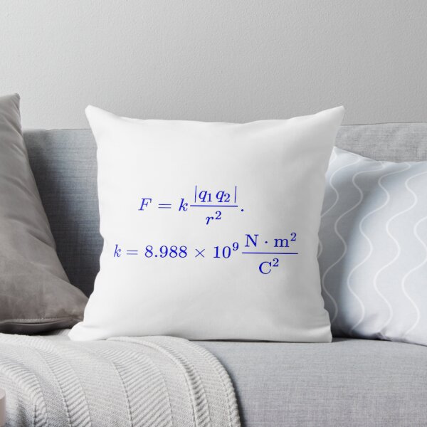 Coulomb's Law Throw Pillow