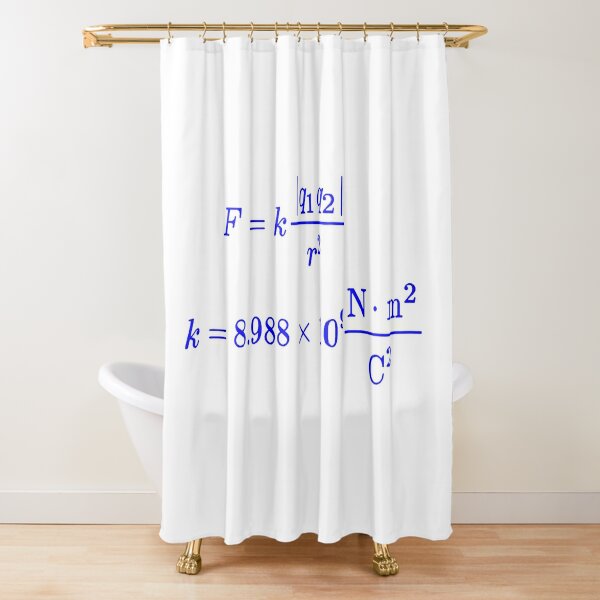 Coulomb&#39;s Law Shower Curtain