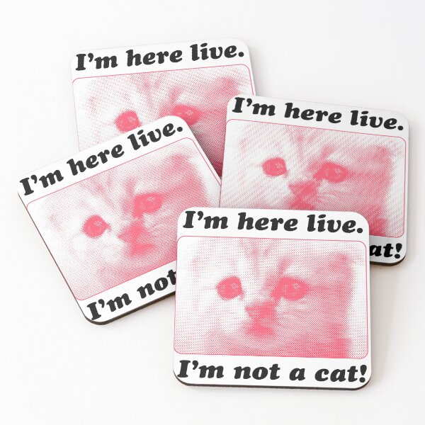 Item preview, Zoom Cat - I'm Here Live, I'm Not A Cat! designed and sold by colombeat.