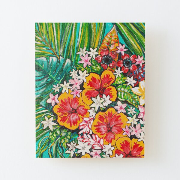 Alternative Tribute to Melanin #1- Flowers only Wood Mounted Print