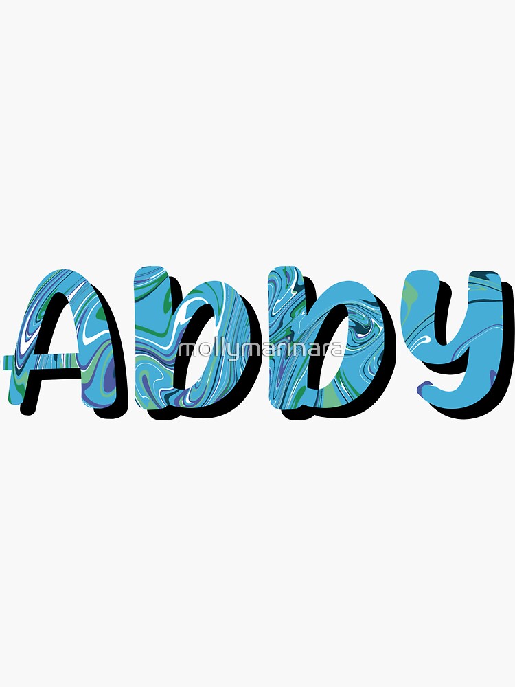 Abby Custom Name Sticker Sticker For Sale By Mollymarinara Redbubble