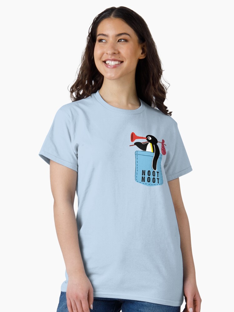 Imagen 2 de 7, Camiseta clásica con la obra Mercancía oficial de Angry Pingu Noot Noot Pocket, diseñada y vendida por BeepPeepYT.