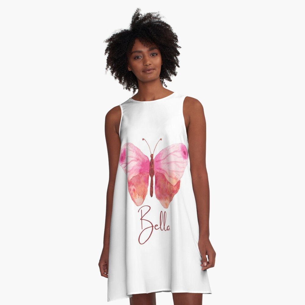 Bella Template Personalized Robes - Name and Butterfly Design