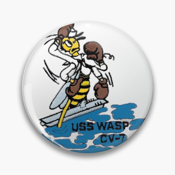 Item preview, USS Wasp (CV-7) Crest for Dark Colors designed and sold by Nikki SpaceStuffPlus.