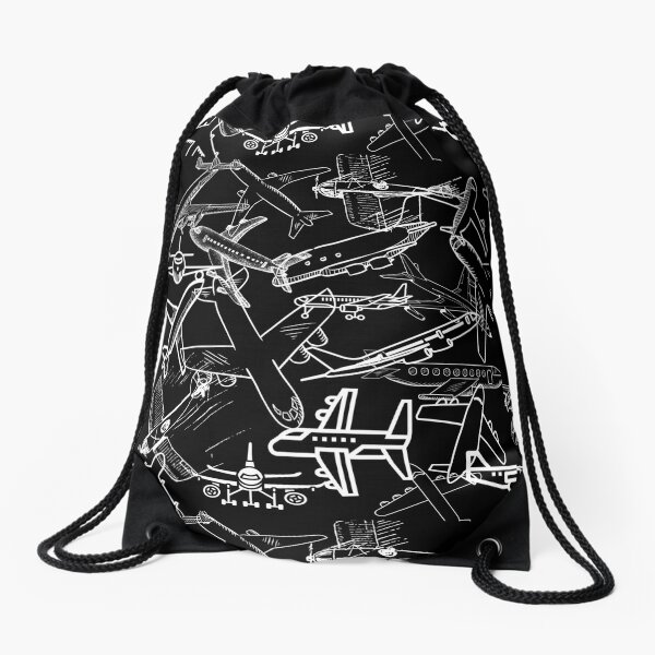 Sack 'Airplane' Drawstring Gym Bag DB00001346 
