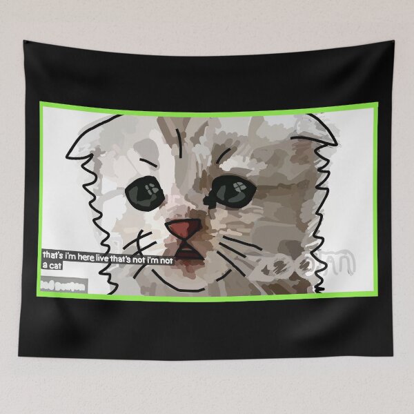 Item preview, Funny Zoom Cat says Im not a Cat Memes designed and sold by ellenhenry.