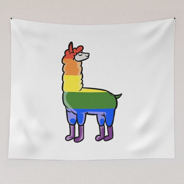 Artikelvorschau, Regenbogen Llama liebt Vielfalt und Stolz | LGBTQ entworfen und verkauft von Petra Becker.