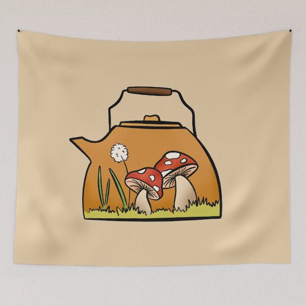 Item preview, Tea Pot Mushrooms Nature designed and sold by trajeado14.