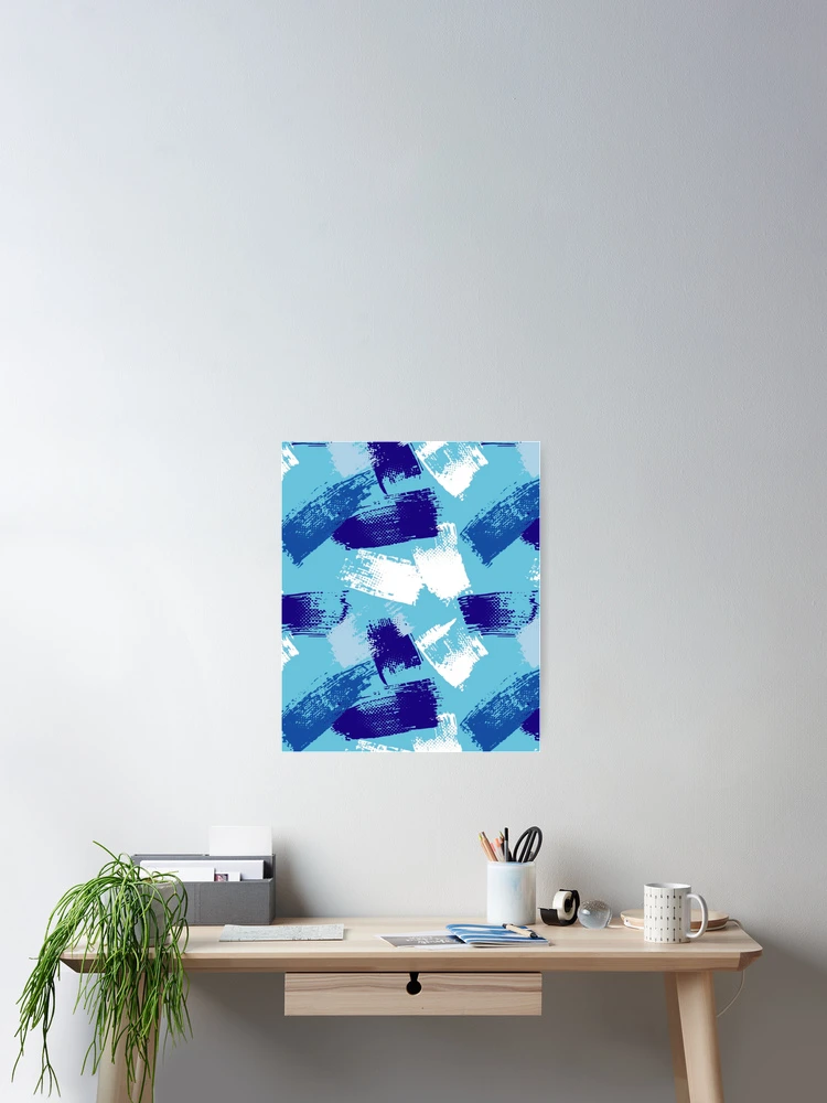 Thumbnail 2 of 3, Poster, Abstract Brush Stroke Pattern designed and sold by Ristinga.