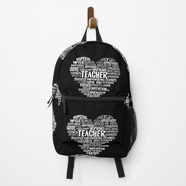Item preview, TEACHER Word Cloud Heart in White Text designed and sold by jitterfly.