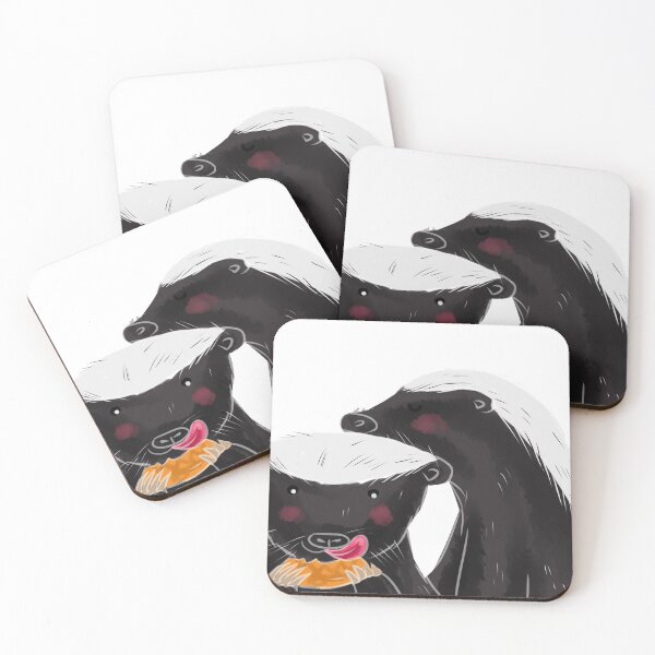 Item preview, CUTE BADGER EATING HONEY designed and sold by HALFPIE.