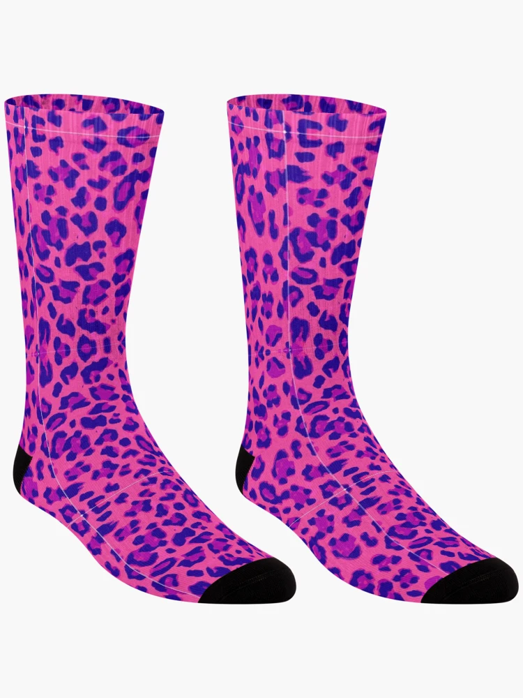 Thumbnail 3 of 5, Socks, Pink Leopard Pattern Design designed and sold by Rell1970.