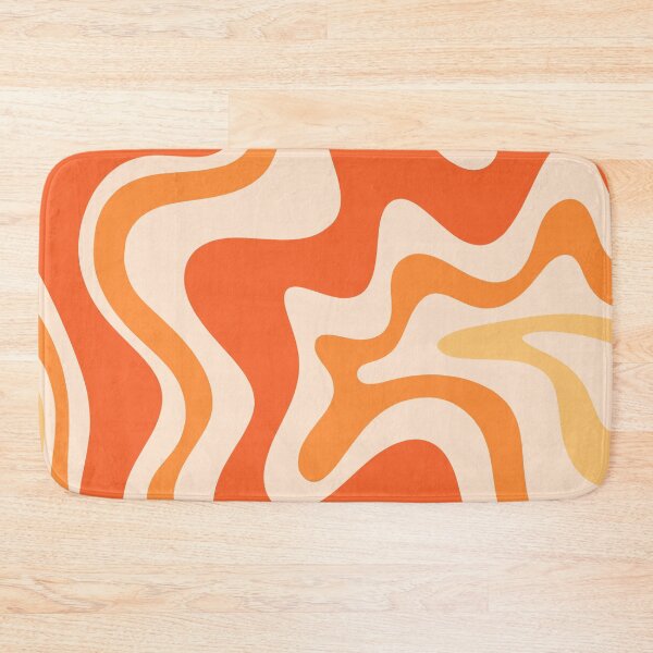 Item preview, Tangerine Liquid Swirl Retro Modern Abstract Pattern designed and sold by kierkegaard.