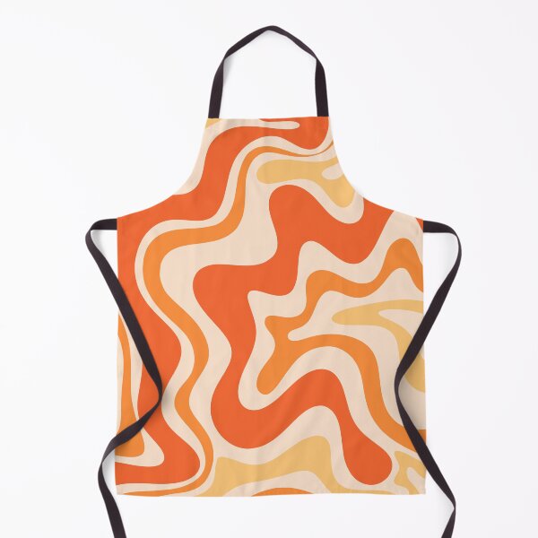 Artikelvorschau, Tangerine Liquid Swirl Retro modernes abstraktes Muster entworfen und verkauft von kierkegaard.