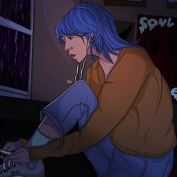 Artwork thumbnail, Blue by RosesArtPrints