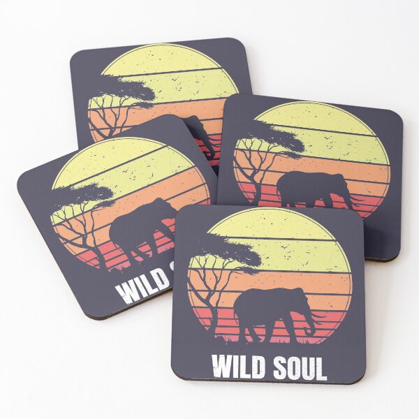 Item preview, Elephant Vintage Sunset Retro - Wild Soul designed and sold by faudeltn.