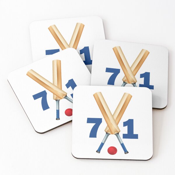 Item preview, Cricket number 71 - seventy one with bats and ball designed and sold by AllShirts21.