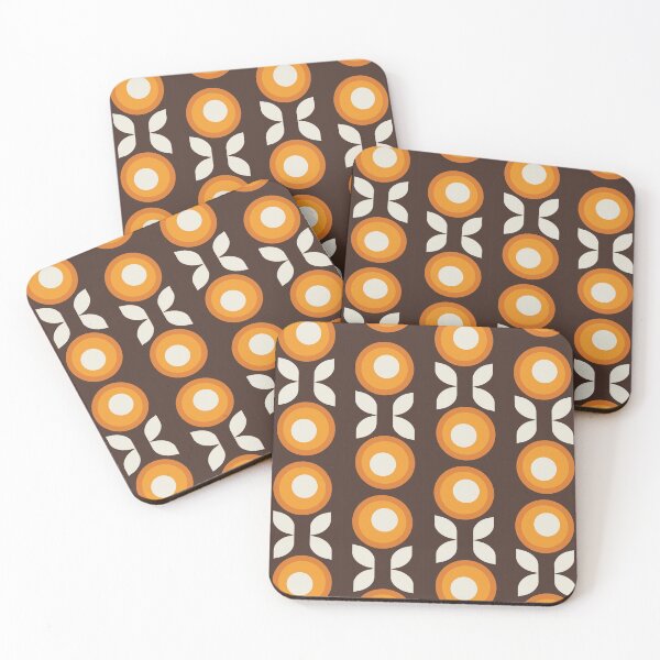 Item preview, Mid-Century Modern Flower Orange designed and sold by MonstersMashU.